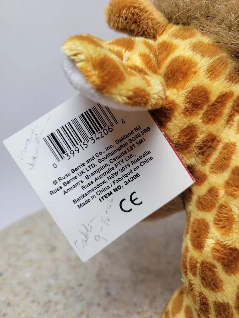 Russ Berrie Vintage Baby Giraffe Plush 7